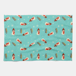 ウィンターワンダーランド雪だるま キッチンタオル