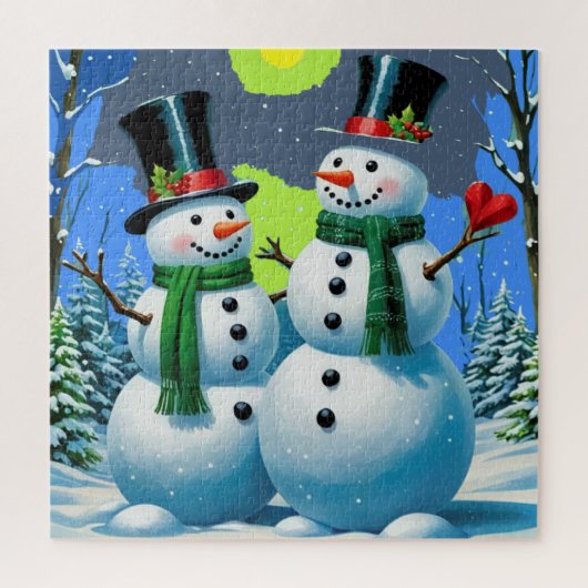 ウィンターワンダーランド雪だるま ジグソーパズル (縦)