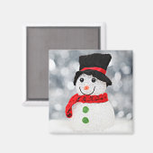 ウィンターワンダーランド雪だるま マグネット (正面/裏面)