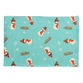 ウィンターワンダーランド雪だるま 枕カバー (裏面)