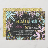 ウィンターワンダーランド雪のかがり誕生日 シーズンカード (正面/裏面)