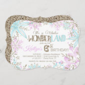 ウィンターワンダーランド雪のかがり誕生日 シーズンカード (正面/裏面)