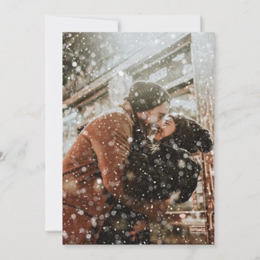 ウィンターワンダーランド雪の結婚森 招待状 (裏面)