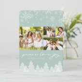 ウィンターワンダーランド雪の結晶ハッピーホリデーズフォト シーズンカード (スタンド正面)