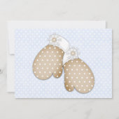 ウィンターワンダーランド1回目の誕生日 招待状 (裏面)