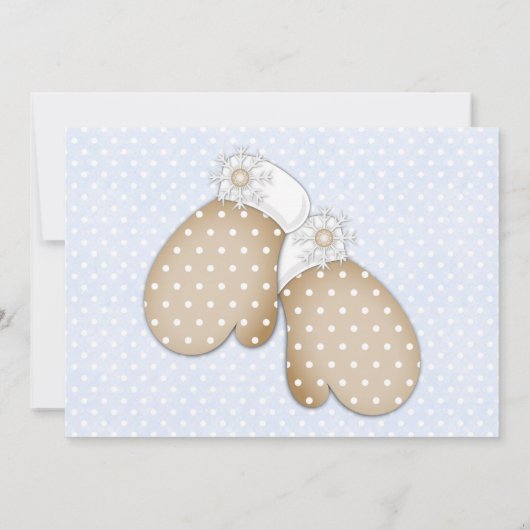 ウィンターワンダーランド1回目の誕生日 招待状 (裏面)