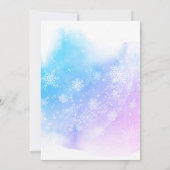 ウィンターワンダーランド1歳の誕生日招待状 招待状 (裏面)