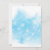 ウィンターワンダーランド1歳の誕生日招待状 招待状 (裏面)