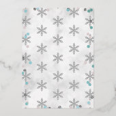 ウィンターワンダーランド1歳実在生日 箔招待状 (裏面)