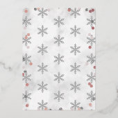 ウィンターワンダーランド1歳実在生日 箔招待状 (裏面)