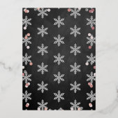 ウィンターワンダーランド1歳実在生日 箔招待状 (裏面)