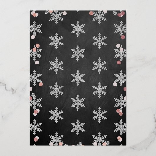 ウィンターワンダーランド1歳実在生日 箔招待状 (裏面)