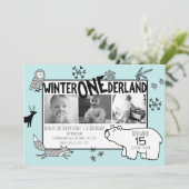 ウィンターワンダーランド1stバースデートリフォトウッドランド 招待状 (スタンド正面)
