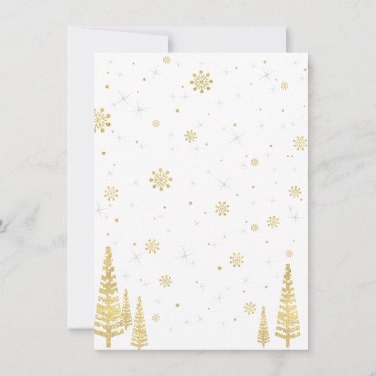 ウィンターワンダーランド2nd誕生日招待状 – 少女 招待状 (裏面)