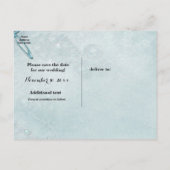 ウィンターワンダーランド エレガントな雪の結晶 保存日 案内ポストカード (裏面)