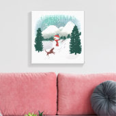 ウィンターワンダーランド – クリスマス雪だるま キャンバスプリント (インサイチュ (リビング))