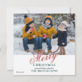 ウィンターワンダーランド – クリスマス雪だるま シーズンカード (裏面)