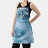 ウィンターワンダーランド、スノーブルーホリデー エプロン (インサイチュ)