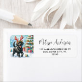 ウィンターワンダーランド – ダックドッグ – ブラックラブラドール ラベル (インサイチュ)