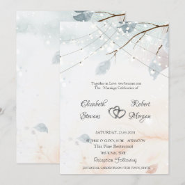 ウィンターワンダーランド ツリーブランチ ウェディング 招待状