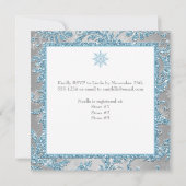ウィンターワンダーランド、ハートブライダルシャワー招待状 招待状 (裏面)