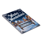 ウィンターワンダーランド - パーソナライズされた雪の村 ノートブック (右側)