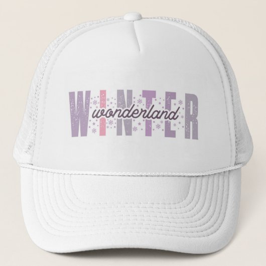 ウィンターワンダーランド – フェスティバルタイポグラフィアート キャップ (正面)