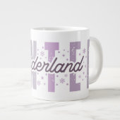 ウィンターワンダーランド – フェスティバルタイポグラフィアート ジャンボコーヒーマグカップ (正面右)