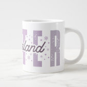 ウィンターワンダーランド – フェスティバルタイポグラフィアート ジャンボコーヒーマグカップ (右)