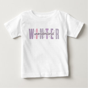 ウィンターワンダーランド – フェスティバルタイポグラフィアート ベビーTシャツ