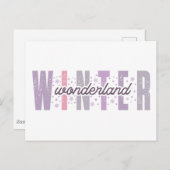 ウィンターワンダーランド – フェスティバルタイポグラフィアート ポストカード (正面/裏面)