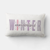 ウィンターワンダーランド – フェスティバルタイポグラフィアート ランバークッション (裏面)