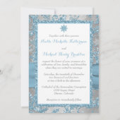 ウィンターワンダーランド、プリントクリスタルバックル招待状4 招待状 (裏面)