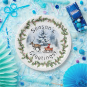 ウィンターワンダーランド ペーパープレート (パーティー)