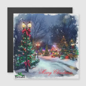ウィンターワンダーランド マグネットクリスマスカード (正面/裏面)