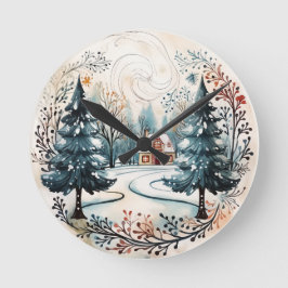ウィンターワンダーランド ラウンド壁時計