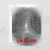 ウィンターワンダーランド 冬至/冬の季節 シーズンポストカード (正面/裏面)