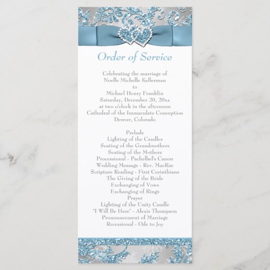 ウィンターワンダーランド、参加ハート結婚式 プログラム2 プログラム (正面)