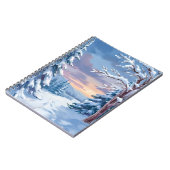 ウィンターワンダーランド | 山の雪の自然画  ノートブック (左側)