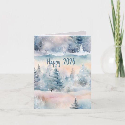 ウィンターワンダーランド - 幸せな2025年 カード (正面)