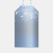 ウィンターワンダーランド 氷の青 銀のきらきらライト ギフトタグ (裏面)
