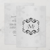 ウィンターワンダーランド 結婚記念日 招待状 (正面/裏面)