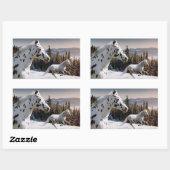 ウィンターワンダーランド 長方形シール (シート)