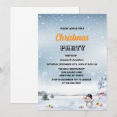 ウィンターワンダーランド  雪 クリスマス 法人イベント 招待状 (正面/裏面)