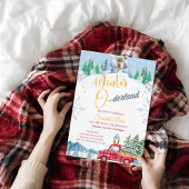 ウィンターワンダーランド 1歳の誕生日　招待状 招待状