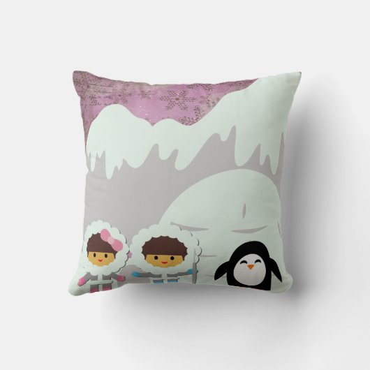 ウィンターワンダーランドMOJO枕 クッション (裏面)