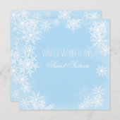 ウィンターワンダーランドSweet sixteenパーティー 招待状 (正面/裏面)