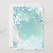 ウィンターワンダーランドSweet sixteen誕生日 招待状 (裏面)