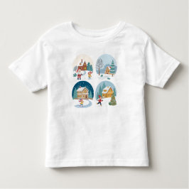 ウィンターワンダーランドTシャツ。 トドラーTシャツ