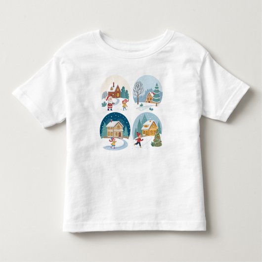 ウィンターワンダーランドTシャツ。 トドラーTシャツ (正面)